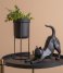 Present Time  Statue Origami Cat stretching polyresin matt black (PT3491BK)