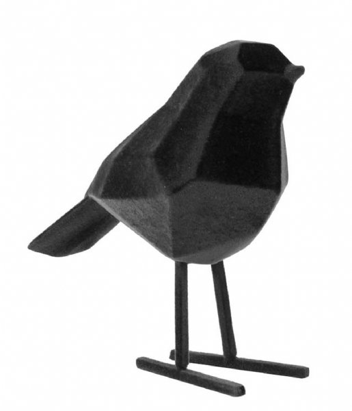Present Time  Statue bird small polyresin Flocked Black (PT3550BK)