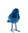 Present Time  Statue bird small polyresin Flocked Dark Blue (PT3550BL)