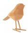 Present Time  Statue bird small polyresin Flocked Brown (PT3550BR)