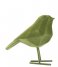 Present Time  Statue bird small polyresin Flocked Dark Green (PT3550GR)
