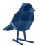 Present Time  Statue bird large polyresin flocked Flocked Dark Blue (PT3551BL)