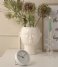 Present Time  Plant pot Mask round glazed White (PT3552WH)