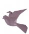 Present Time  Wall Hanger Origami Bird Small Matt Dark Purple (PT3616PU)