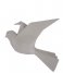 Present Time  Wall Hanger Origami Bird Small Matt Warm Grey (PT3616WG)