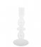 Present Time ljusstake Candle holder Glass Art bubbles Medium Clear (PT3637CL)