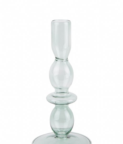Present Time ljusstake Candle holder Glass Art bubbles Medium Jungle Green (PT3637GR)