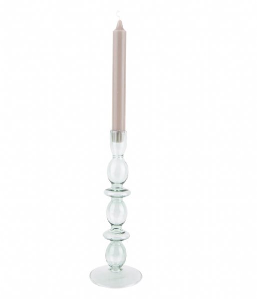 Present Time ljusstake Candle holder Glass Art bubbles large Jungle Green (PT3638GR)