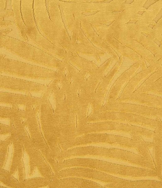 Present Time Dekorativa kudden Cushion Palm Leaves Velvet Mustard Yellow (PT3666)