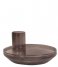Present Time ljusstake Candle holder Tub glass Cholocate Brown (PT3724BR)