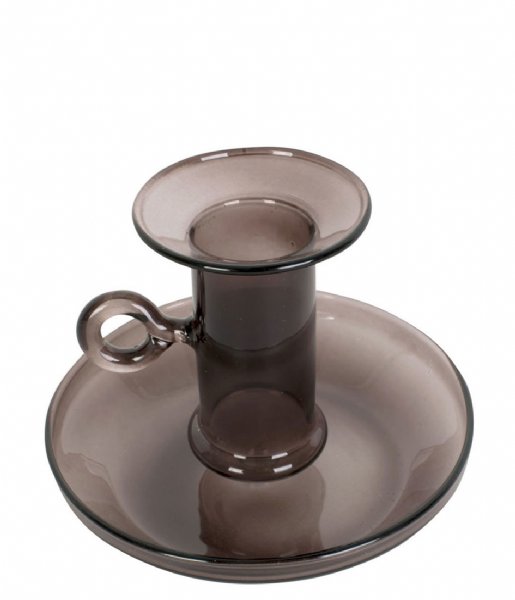 Present Time ljusstake Candle holder Classic Light glass Cholocate Brown (PT3726BR)