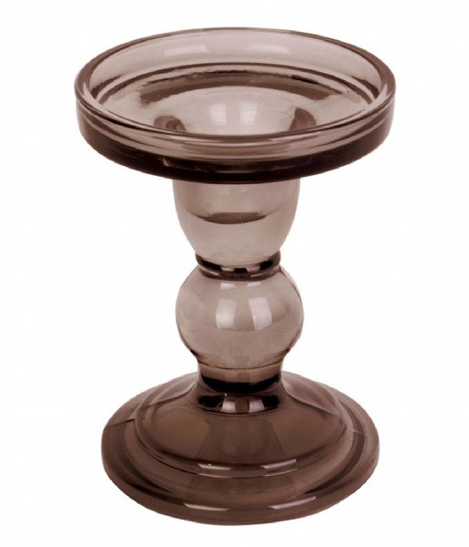 Present Time ljusstake Candle holder Glass Art glass med. Cholocate Brown (PT3732BR)