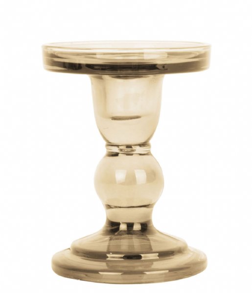 Present Time ljusstake Candle holder Glass Art glass medium Sand Brown (PT3732SB)