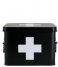 Present TimeMedicine storage box medium metal matt Black (PT3770BK)
