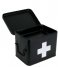 Present Time  Medicine storage box medium metal matt Black (PT3770BK)
