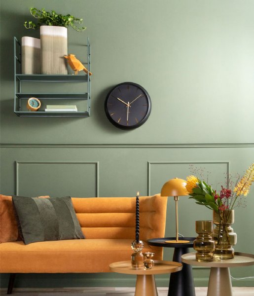 Present Time Dekorativa kudden Cushion Ribbed velvet Moss Green (PT3791GR)