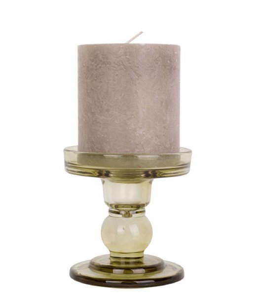Present Time ljusstake Candle holder Glass Art glass Moss Green (PT3731MG)