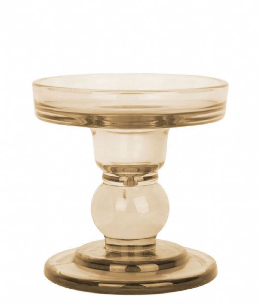 Present Time ljusstake Candle holder Glass Art glass Sand Brown (PT3731SB)