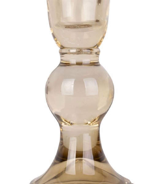 Present Time ljusstake Candle holder Glass Art glass large Sand Brown (PT3733SB)