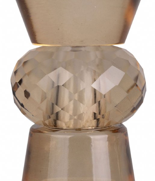 Present Time ljusstake Candle holder Crystal Art duo cone Sand Brown (PT3758SB)