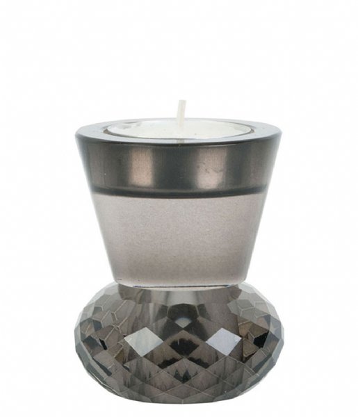 Present Time ljusstake Candle holder Crystal Art duo small Black (PT3759BK)