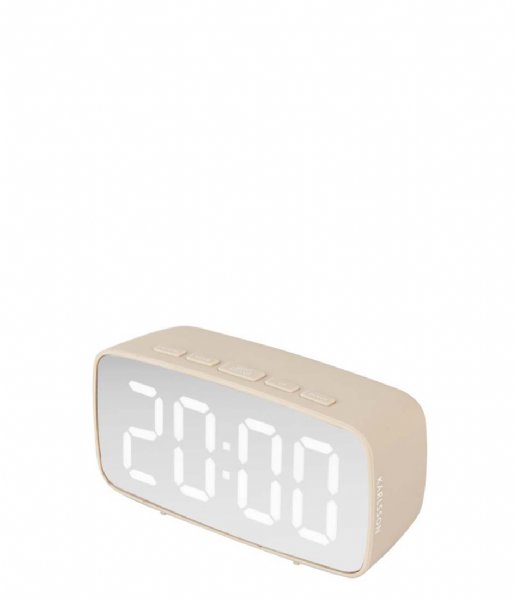 Karlsson  Alarm clock Silver Mirror LED oval Warm Grey (KA5876WG)