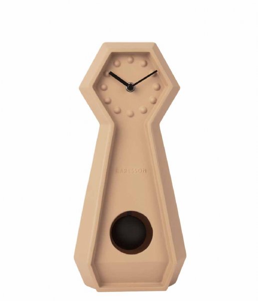 Karlsson  Table Clock Genuine Pendulum Ceramic Mid Brown (KA5887BR)