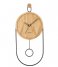 KarlssonWall Clock Swing Pendulum Light Wood Veneer Light Wood Veneer (KA5892WD)