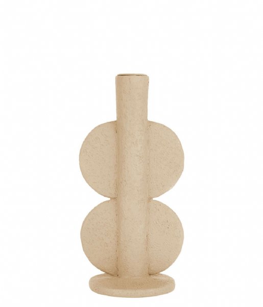 Present Time ljusstake Candle holder Double Bubble polyresin Sand Brown (PT3747SB)