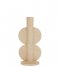 Present Time ljusstake Candle holder Double Bubble polyresin Sand Brown (PT3747SB)