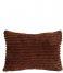 Present Time Dekorativa kudden Cushion Big Ribbed velvet Cholocate Brown (PT3802DB)
