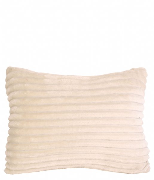 Present Time Dekorativa kudden Cushion Big Ribbed velvet Off White (PT3802WH)