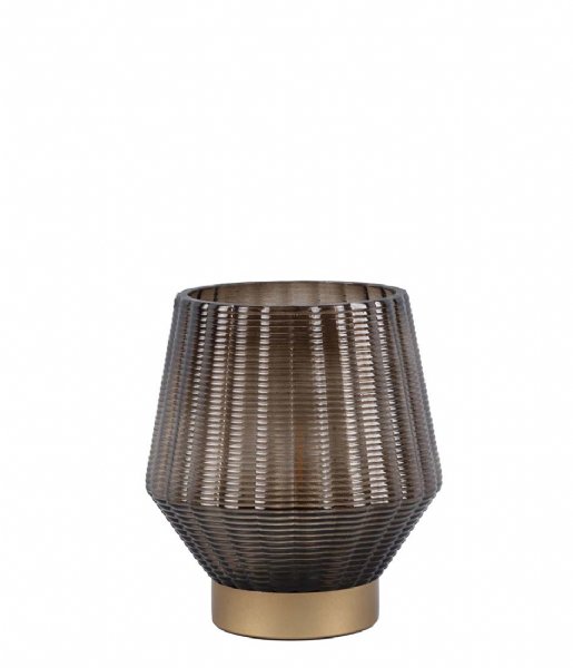 Present Time  Votive LED Shine cone small glass Black (PT3833BK)