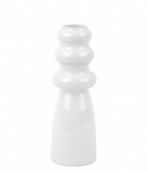 Present Time  Vase Sparkle Bottle Glass White (PT3931WH)