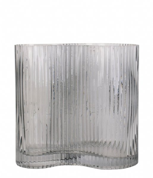 Present Time  Vase Allure Wave glass Dark Grey (PT3680GY)