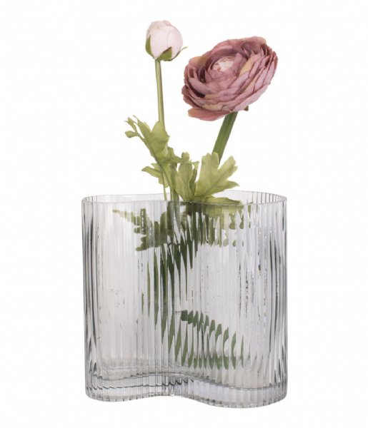 Present Time  Vase Allure Wave glass Dark Grey (PT3680GY)