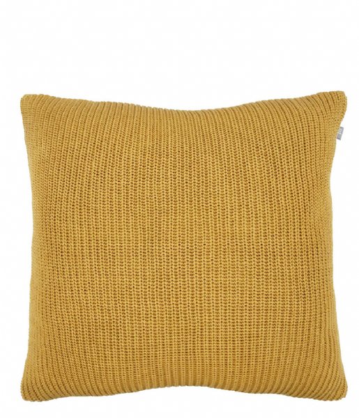 Present Time Dekorativa kudden Cushion Knitted Lines Mustard Yellow (PT3718YE)