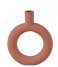 Present Time  Vase Ring round polyresin Terracotta Orange (PT3744OR)