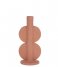 Present Time ljusstake Candle holder Double Bubble polyresin Terracotta Orange (PT3747OR)