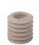 Present Time  Pillar candle Layered Circles small Warm Grey (PT3792GY)