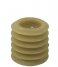 Present Time  Pillar candle Layered Circles small Olive Green (PT3792OG)