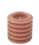 Present Time  Pillar candle Layered Circles small Faded Pink (PT3792PI)