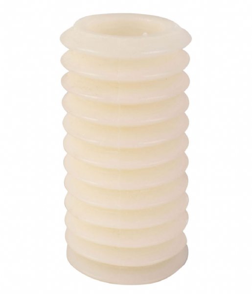 Present Time  Pillar candle Layered Circles large Ivory (PT3794WH)