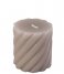 Present Time  Pillar candle Swirl small Warm Grey (PT3795GY)