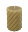 Present Time  Pillar candle Swirl medium Olive Green (PT3796OG)