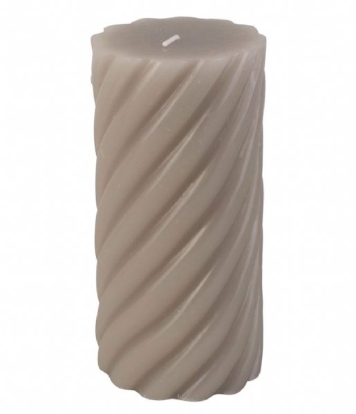 Present Time  Pillar candle Swirl large Warm Grey (PT3797GY)