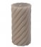 Present Time  Pillar candle Swirl large Warm Grey (PT3797GY)