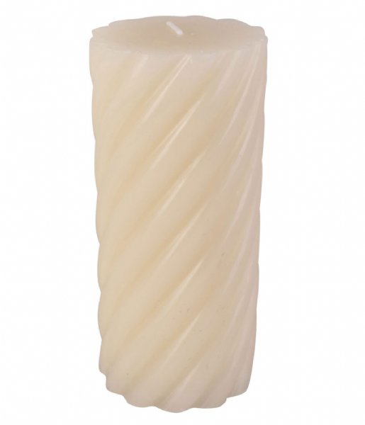 Present Time  Pillar candle Swirl large Ivory (PT3797WH)