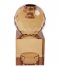 Present Time ljusstake Candle holder Crystal Art medium Squared Sand Brown (PT3641SB)