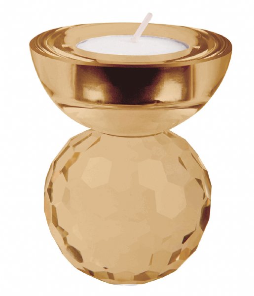 Present Time ljusstake Candle holder Crystal Art small Bowl Sand Brown (PT3642SB)